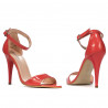 Women sandals 1238 patent red coral