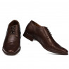 Men stylish, elegant shoes 802 brown