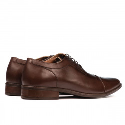 Men stylish, elegant shoes 802 brown