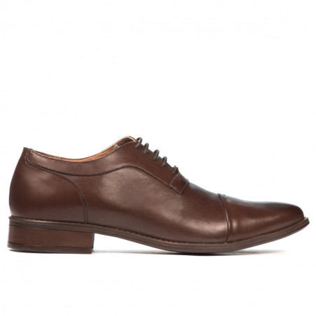 Men stylish, elegant shoes 802 brown