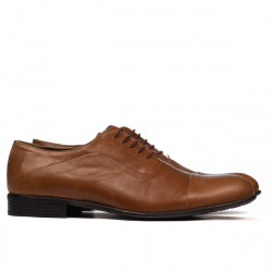 Men stylish, elegant shoes 762 brown cerat