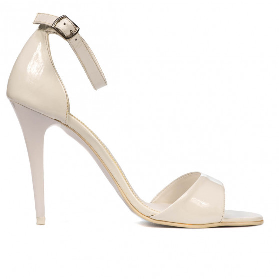Women sandals 1238 patent white 