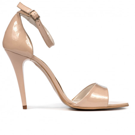 Women sandals 1238 patent ivory