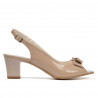 Women sandals 1251 patent beige pearl
