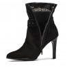 Women boots 1182 black antilopa