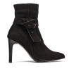 Women boots 1182 black antilopa