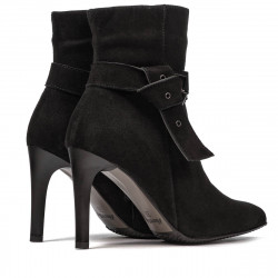 Women boots 1182 black antilopa