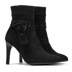 Women boots 1182 black antilopa