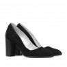 Women stylish, elegant shoes 1278 black antilopa