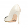 Women stylish, elegant shoes 1282 white fildes