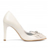 Women stylish, elegant shoes 1282 white fildes