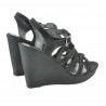 Women sandals 575 black satinat