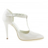 Women sandals 1237 patent ivory