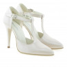Women sandals 1237 patent ivory