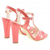 Women sandals 1239 patent red coral
