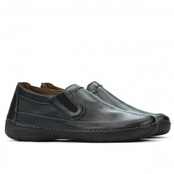 Women loafers, moccasins (large size) 6000ms black