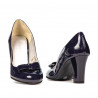 Women stylish, elegant shoes 1245 patent indigo