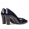 Women stylish, elegant shoes 1245 patent indigo