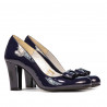 Women stylish, elegant shoes 1245 patent indigo
