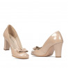 Women stylish, elegant shoes 1245 patent ivory