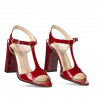 Women sandals 1258 patent burgundy