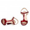 Women sandals 1258 patent burgundy