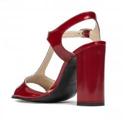 Women sandals 1258 patent burgundy