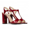 Women sandals 1258 patent burgundy