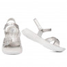 Children sandals 538 white pearl (silver)