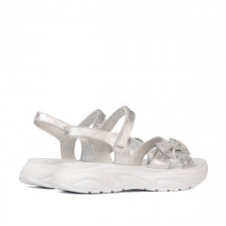 Children sandals 538 white pearl (silver)