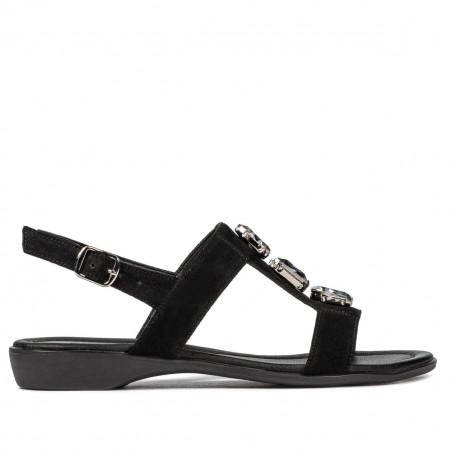 Women sandals 5073 black velour