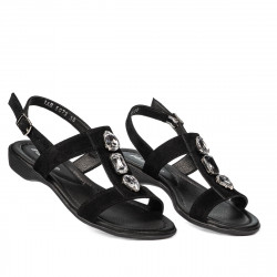 Women sandals 5073 black velour