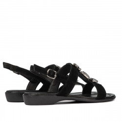 Women sandals 5073 black velour