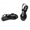 Women sandals 5073 black velour