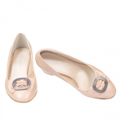 Women stylish, elegant shoes 1274 pudra pearl