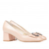 Women stylish, elegant shoes 1274 pudra pearl