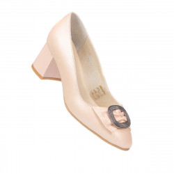Women stylish, elegant shoes 1274 pudra pearl