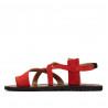 Women sandals 5076 red coral velour