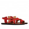 Women sandals 5076 red coral velour