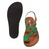 Women sandals 5076 green velour
