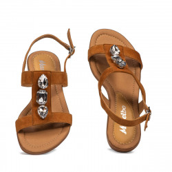 Women sandals 5073 camel velour