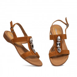 Women sandals 5073 camel velour