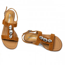 Women sandals 5073 camel velour