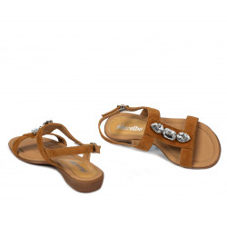 Women sandals 5073 camel velour