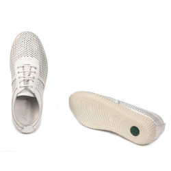 Women loafers, moccasins 6034 white