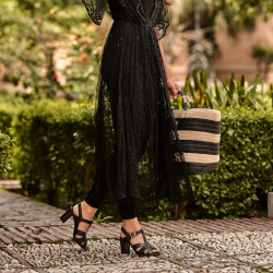 Women sandals 1284 black lifestyle