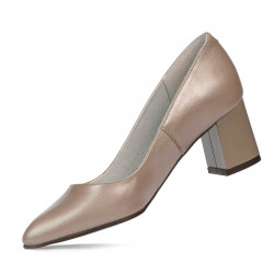 Women stylish, elegant shoes 1283 cappuccino