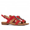 Women sandals 5073 red velour