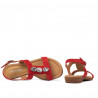 Women sandals 5073 red velour