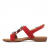 Women sandals 5073 red velour